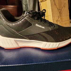 Reebok Men's Black and White Athletic Shoes